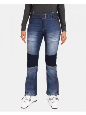 Pantaloni de schi softshell pentru femei KILPI JEANSO-W UL0409KI ALBASTRU ÎNCHIS