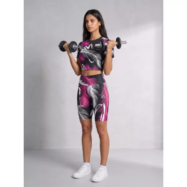  Jambiere de damă deasupra genunchiului premium ALTISPORT VOJ/ALW001LEG02 NEGRU ROZ 