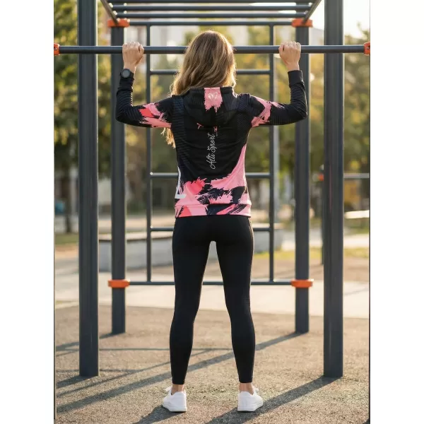  Hanorac funcțional premium pentru femei ALTISPORT VOJ/ALW027MI01 NEGRU/SOMON 