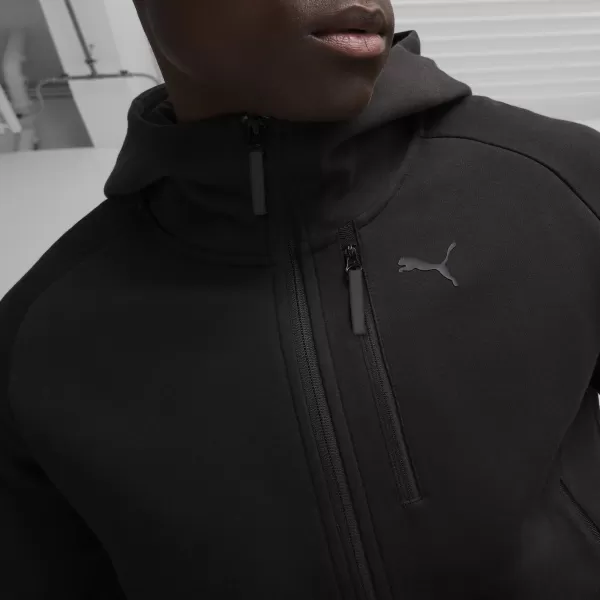  Hanorac pentru bărbați PUMA TECH FULL-ZIP HOODIE 624385-01 NEGRU 
