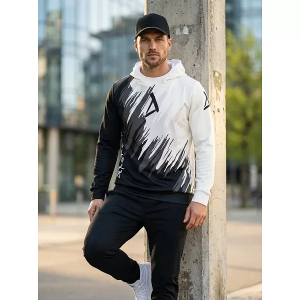  Hanorac funcțional premium pentru bărbați ALTISPORT VOJ/ALM006MI01 ALB-NEGRU 
