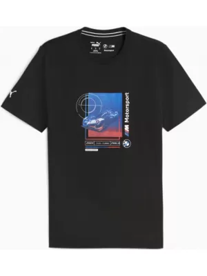 Tricou pentru bărbați PUMA BMW MMS CAR GRAPHIC TEE 2 624158-01 NEGRU