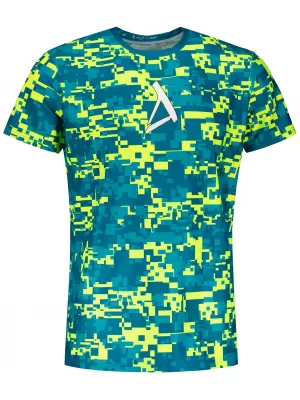 Tricou funcțional premium plus pentru bărbați ALTISPORT VOJ/ALM011TR02 KEROSEN/GALBEN NEON