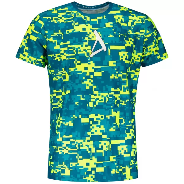  Tricou funcțional premium plus pentru bărbați ALTISPORT VOJ/ALM011TR02 KEROSEN/GALBEN NEON 