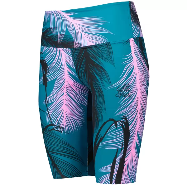  Jambiere de damă deasupra genunchiului premium ALTISPORT VOJ/ALW001LEG02 BENZINĂ/ROZ DESCHIS 