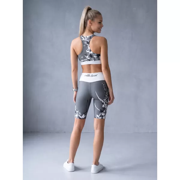  Dámské legíny nad kolena premium ALTISPORT VOJ/ALW022LEG02 ŠEDÁ 