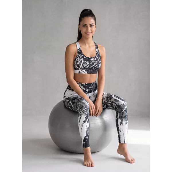  Jambiere lungi premium de damă ALTISPORT VOJ/ALW018LEG01 ALB-NEGRU 