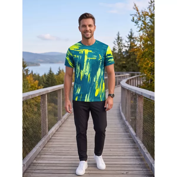  Tricou funcțional premium pentru bărbați ALTISPORT VOJ/ALM010TR01 KEROSEN/GALBEN 