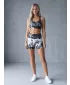 Jambiere scurte premium de damă ALTISPORT VOJ/ALW018LEG03 ALB-NEGRU