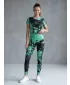 Jambiere lungi premium de damă ALTISPORT VOJ/ALW012LEG01 NEGRU/TURCOAZ