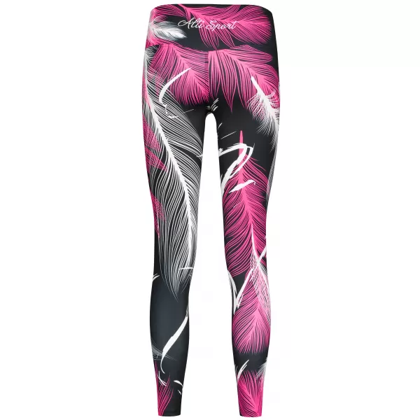  Jambiere lungi premium de damă ALTISPORT VOJ/ALW001LEG01 NEGRU ROZ 