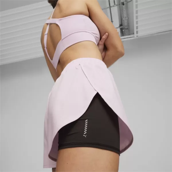  Pantaloni scurți de damă PUMA RUN FAV WOVEN 2IN1 SHORT W 523181-60 NEGRU 