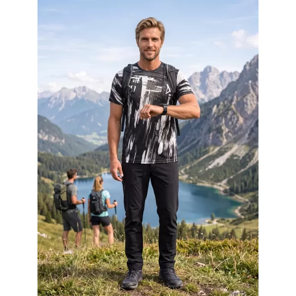  Tricou funcțional premium pentru bărbați ALTISPORT VOJ/ALM010TR01 ALB-NEGRU 