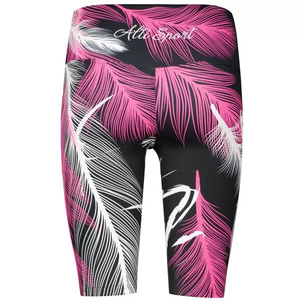  Jambiere de damă deasupra genunchiului premium ALTISPORT VOJ/ALW001LEG02 NEGRU ROZ 
