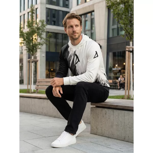  Hanorac funcțional premium pentru bărbați ALTISPORT VOJ/ALM006MI01 ALB-NEGRU 