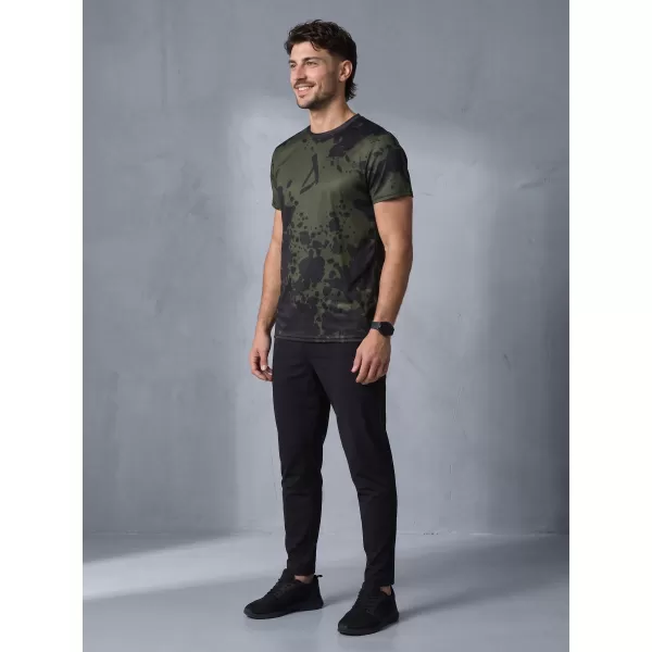  Tricou funcțional premium plus pentru bărbați ALTISPORT VOJ/ALM012TR02 NEGRU/ARMATĂ 