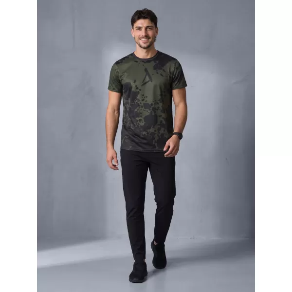  Tricou funcțional premium plus pentru bărbați ALTISPORT VOJ/ALM012TR02 NEGRU/ARMATĂ 