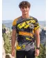 Tricou funcțional premium pentru bărbați ALTISPORT VOJ/ALM014TR01 NEGRU ȘI GALBEN