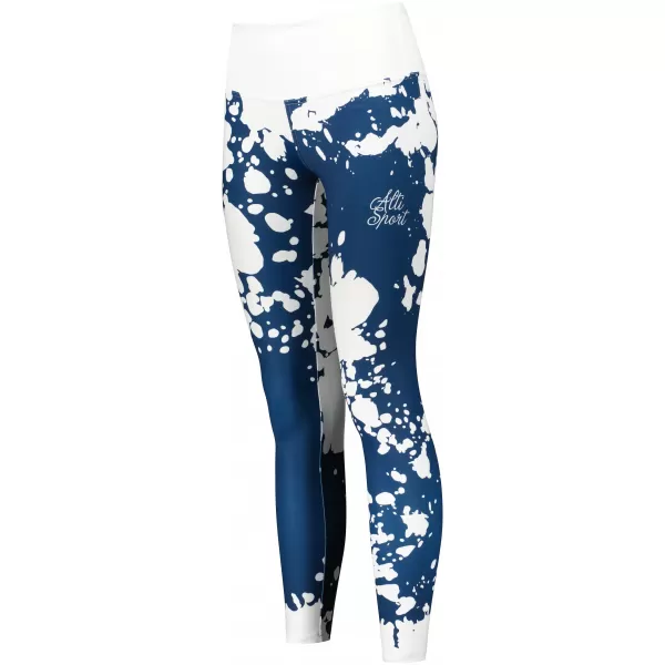  Jambiere lungi premium de damă ALTISPORT VOJ/ALW012LEG01 ALB/ALBASTRU 