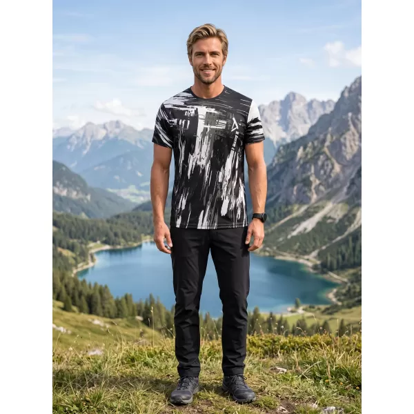  Tricou funcțional premium pentru bărbați ALTISPORT VOJ/ALM010TR01 ALB-NEGRU 