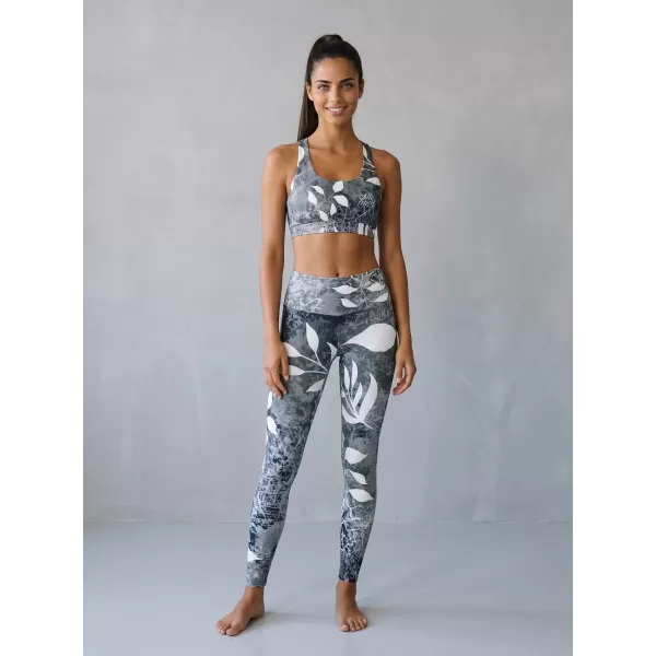  Jambiere lungi premium de damă ALTISPORT VOJ/ALW020LEG01 ALB-NEGRU 