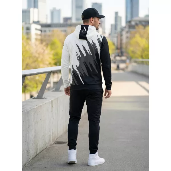  Hanorac funcțional premium pentru bărbați ALTISPORT VOJ/ALM006MI01 ALB-NEGRU 
