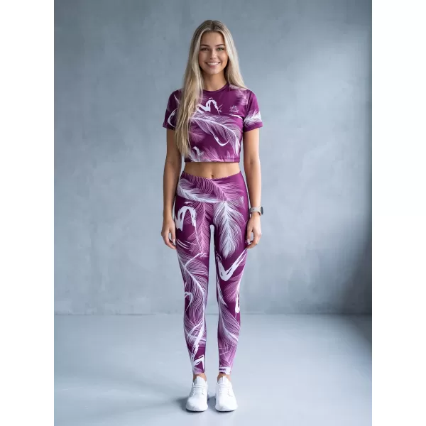  Jambiere lungi premium de damă ALTISPORT VOJ/ALW001LEG01 FUCSIE 