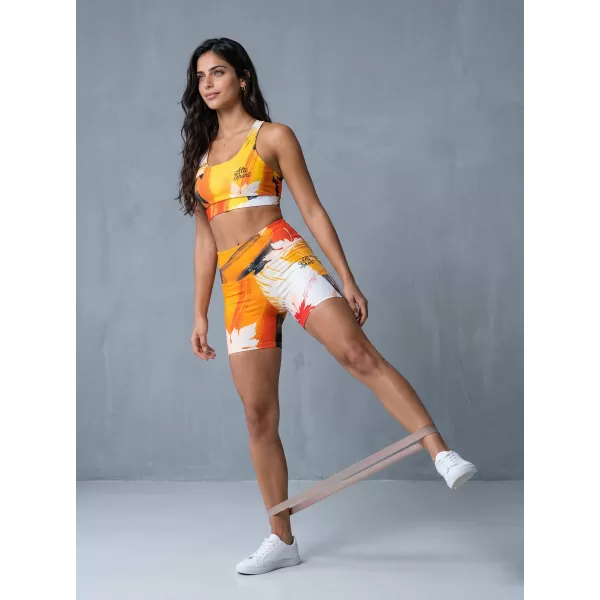  Jambiere scurte premium de damă ALTISPORT VOJ/ALW019LEG03 PORTOCALE 