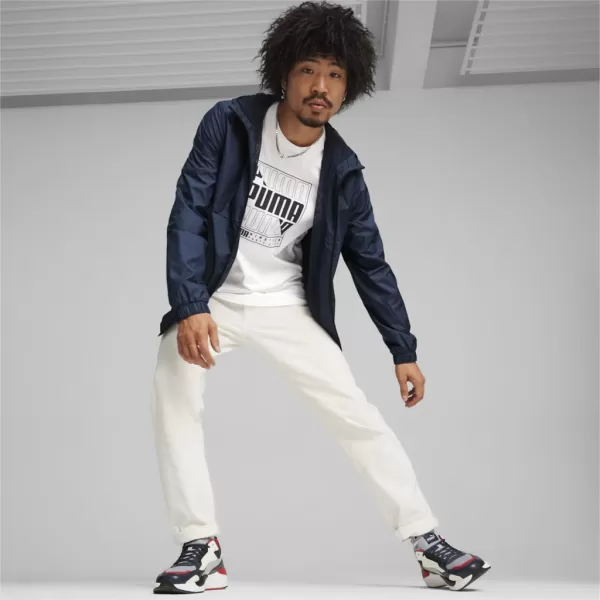  Blazer de vânt pentru bărbați PUMA ESS SOLID WINDBREAKER 847484-14 ALBASTRU 