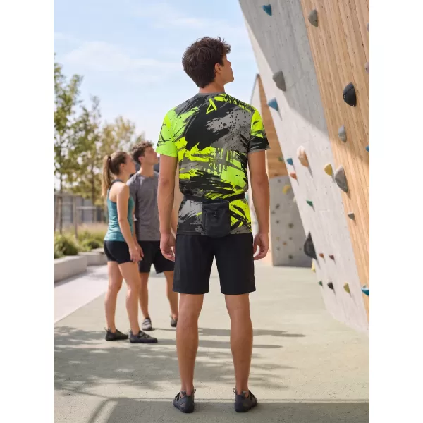  Tricou funcțional premium pentru bărbați ALTISPORT VOJ/ALM014TR01 NEGRU ȘI VERDE 