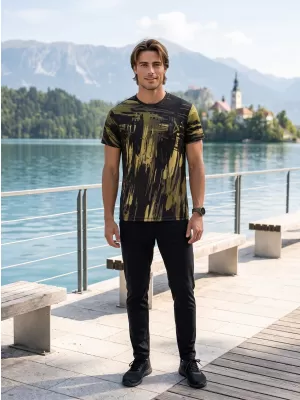 Tricou funcțional premium pentru bărbați ALTISPORT VOJ/ALM010TR01 NEGRU/ARMATĂ