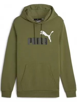 Hanorac pentru bărbați PUMA ESS+ 2 COL BIG LOGO HOODIE 586765-35 VERDE