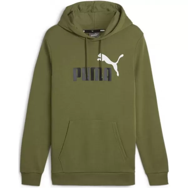  Hanorac pentru bărbați PUMA ESS+ 2 COL BIG LOGO HOODIE 586765-35 VERDE 