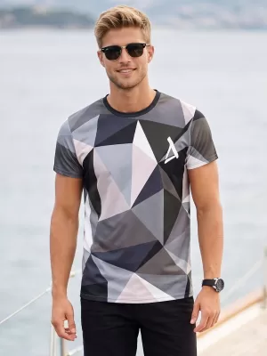 Tricou funcțional premium plus pentru bărbați ALTISPORT VOJ/ALM007TR02 GRI
