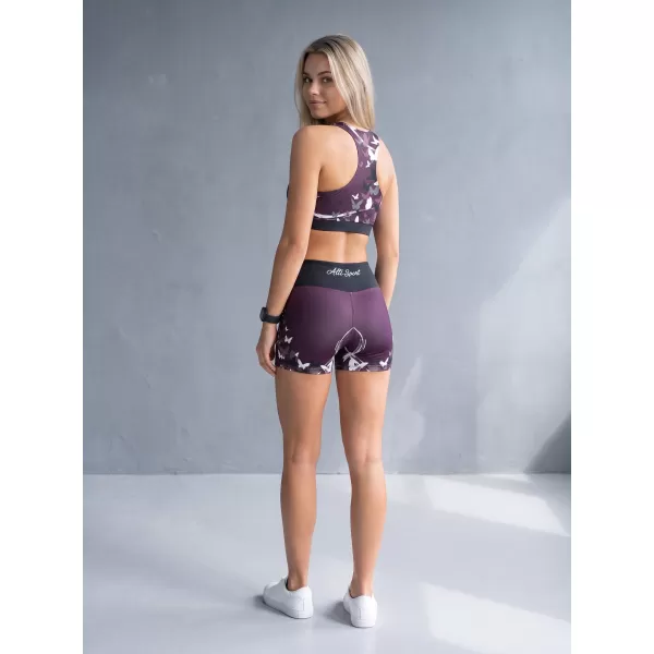  Jambiere scurte premium de damă ALTISPORT VOJ/ALW022LEG03 VIOLET 