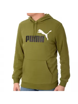 Hanorac pentru bărbați PUMA ESS+ 2 COL BIG LOGO HOODIE 586765-35 VERDE