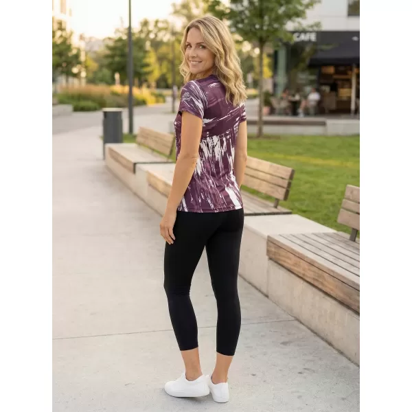  Tricou funcțional premium pentru femei ALTISPORT VOJ/ALW010TR01 VIOLET/ALB 