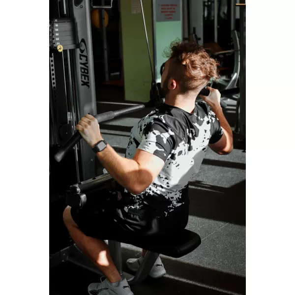  Tricou funcțional premium plus pentru bărbați ALTISPORT VOJ/ALM012TR02 ALB-NEGRU 