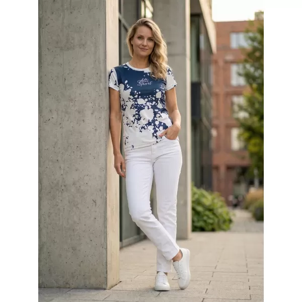  Tricou funcțional premium pentru femei ALTISPORT VOJ/ALW012TR01 ALB/ALBASTRU 
