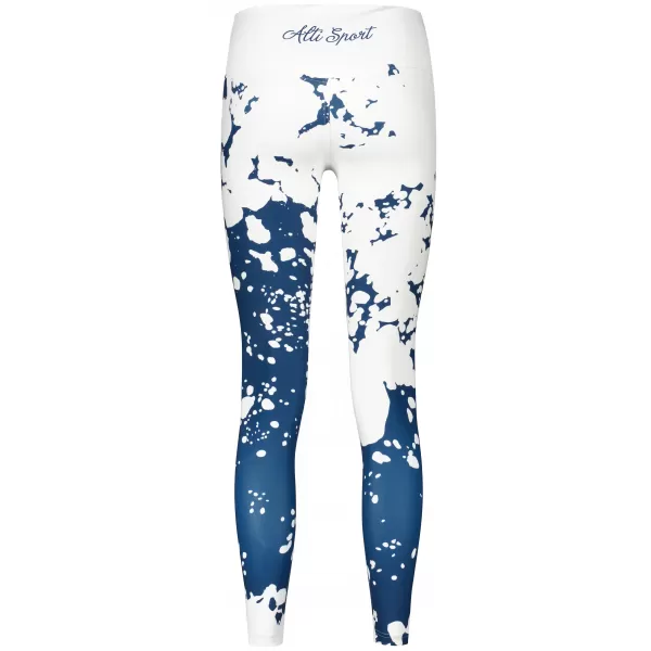  Jambiere lungi premium de damă ALTISPORT VOJ/ALW012LEG01 ALB/ALBASTRU 