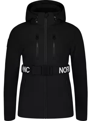 Jachetă de schi softshell pentru femei NORDBLANC APRES-SKI NBWJL7928 NEGRU
