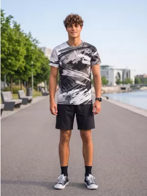 Tricou funcțional premium pentru bărbați ALTISPORT VOJ/ALM014TR01 GRI NEGRU