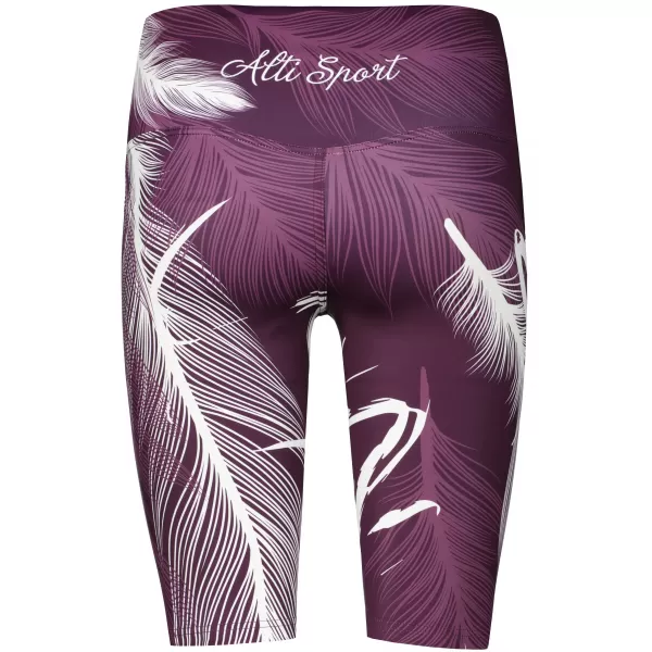  Jambiere de damă deasupra genunchiului premium ALTISPORT VOJ/ALW001LEG02 VIOLET/ALB 