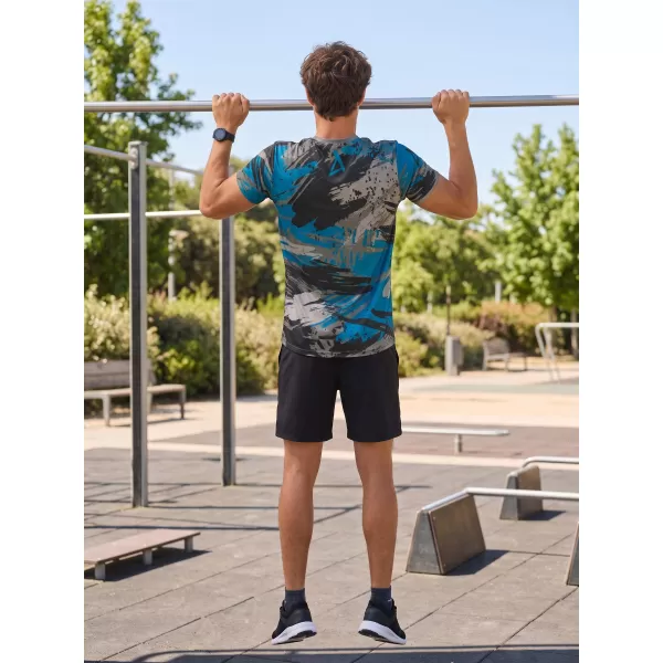  Tricou funcțional premium pentru bărbați ALTISPORT VOJ/ALM014TR01 NEGRU/KEROSEN 