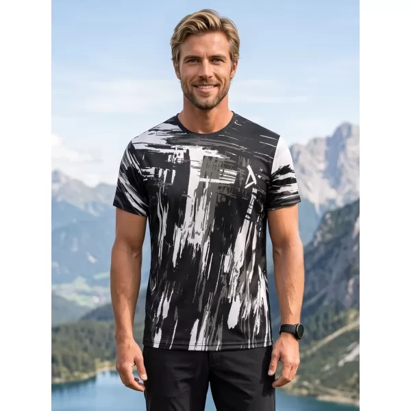  Tricou funcțional premium pentru bărbați ALTISPORT VOJ/ALM010TR01 ALB-NEGRU 