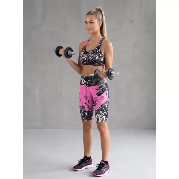  Dámské legíny nad kolena premium ALTISPORT VOJ/ALW018LEG02 ČERNORŮŽOVÁ 