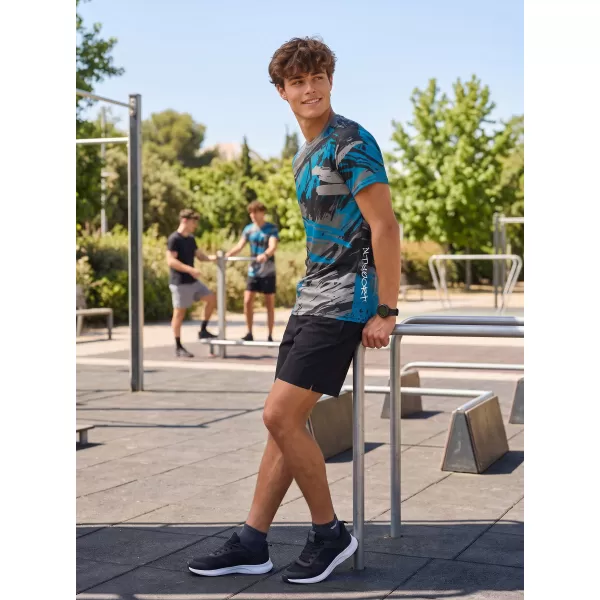  Tricou funcțional premium pentru bărbați ALTISPORT VOJ/ALM014TR01 NEGRU/KEROSEN 