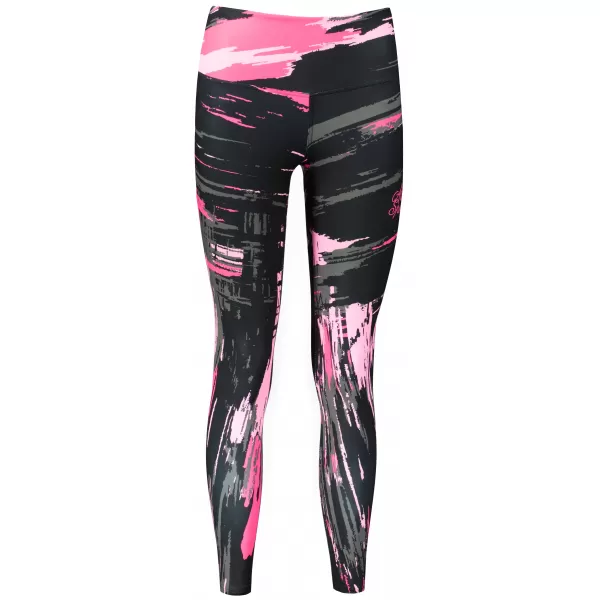 Jambiere lungi premium de damă ALTISPORT VOJ/ALW010LEG01 NEGRU/ROZ DESCHIS 