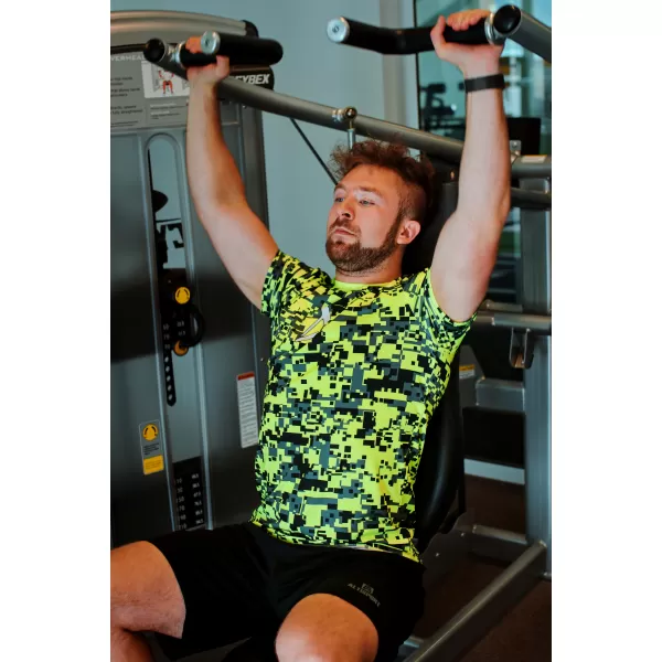  Tricou funcțional premium plus pentru bărbați ALTISPORT VOJ/ALM011TR02 NEON/GALBEN 