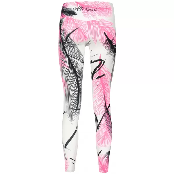  Jambiere lungi premium de damă ALTISPORT VOJ/ALW001LEG01 ALB ROZ 
